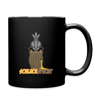Schluckspecht Bierfass Saufen Specht Mallorca - Tasse einfarbig - Schwarz - Rechts