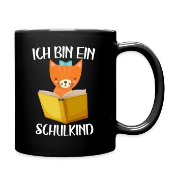 Schulanfang Erste Klasse einschulung - Tasse einfarbig - Schwarz - Rechts