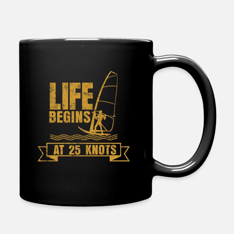 Windsurfing - Full Colour Mug - black