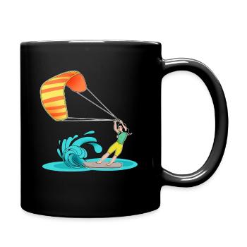 Kite Surfing Surfboard Surfbus Surfer Girl Gift - Full Colour Mug - black - Right
