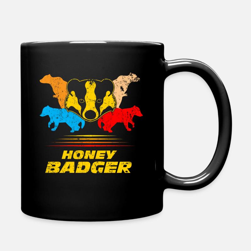 Honigdachs - Tasse einfarbig - Schwarz