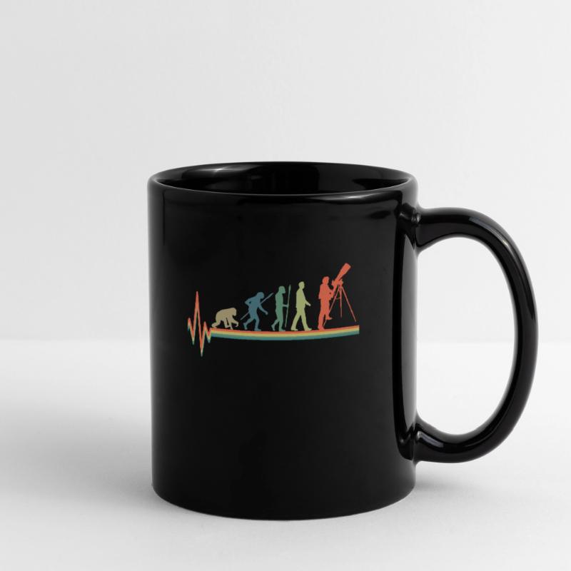 Retro Evolution Astronomy Telescope Gift Full Colour Mug