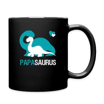 Papasaurus pour papa et enfants | Cadeau fête des pères - Mug uni - noir - Droite