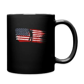Golf Amerika - Tasse einfarbig - Schwarz - Rechts
