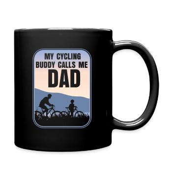 Bicycle Dad Father's Day - Full Colour Mug - black - Right