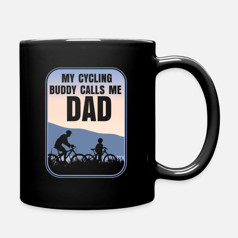 Fahrrad Papa Vatertag - Tasse einfarbig - Schwarz