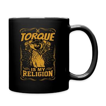 Chopper Motorrad Shovelhead Biker - Tasse einfarbig - Schwarz - Rechts