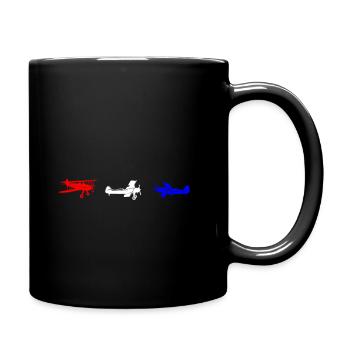 Flugzeug - Tasse einfarbig - Schwarz - Rechts