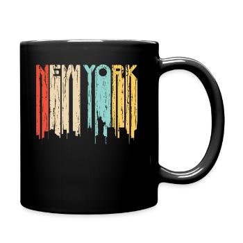 New York - Tasse einfarbig - Schwarz - Rechts