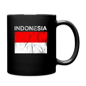 Indonesia - Indonesia flag, flag T-shirt - Full Colour Mug - black - Right