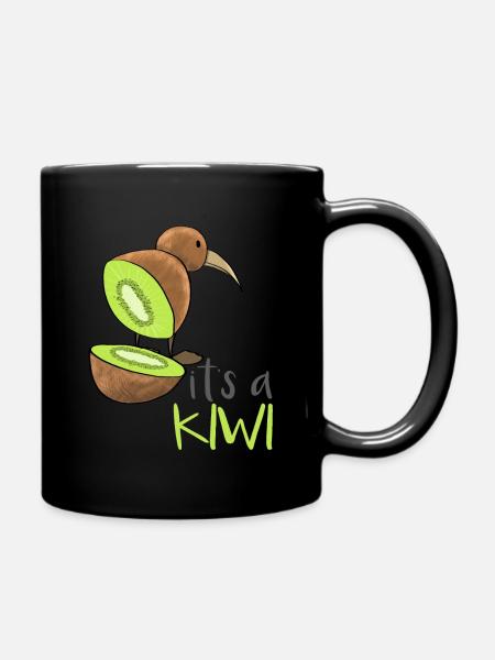 Kiwi fruit kiwi oiseau - Mug uni - noir