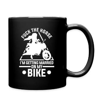 Bride Motorcycle Marriage JGA Gift - Full Colour Mug - black - Right