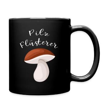 Pilz Flüsterer - Tasse einfarbig - Schwarz - Rechts