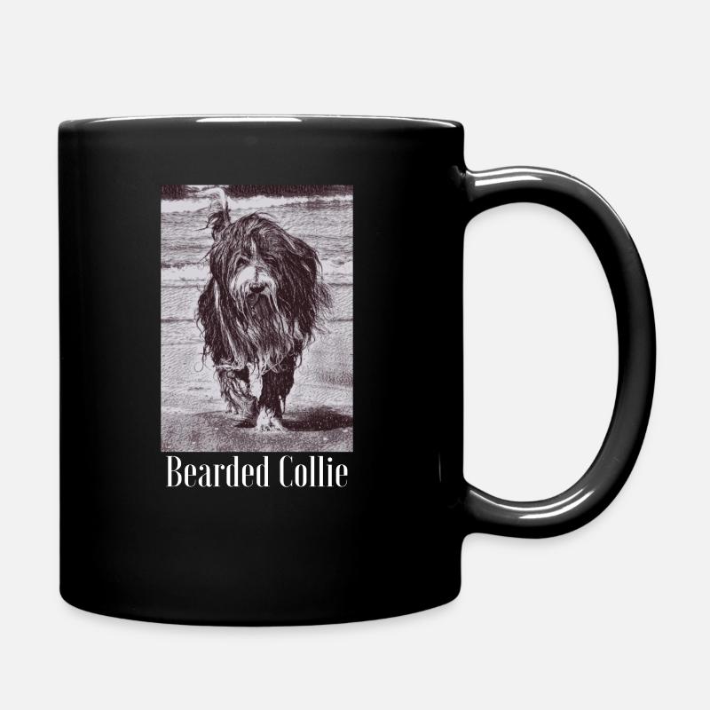 Bearded Collie - Full Colour Mug - black