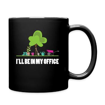 Garten Büro - Tasse einfarbig - Schwarz - Rechts