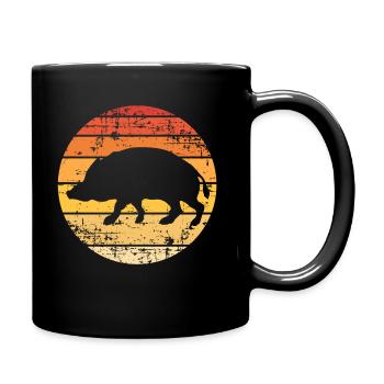 Wildschwein - Tasse einfarbig - Schwarz - Rechts