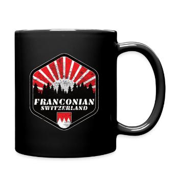 Fränkische Schweiz Geschenkidee Franke Oberfranken - Tasse einfarbig - Schwarz - Rechts