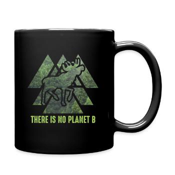 Es gibt keinen Planeten B - NO PLANET B Hirsch - Tasse einfarbig - Schwarz - Rechts