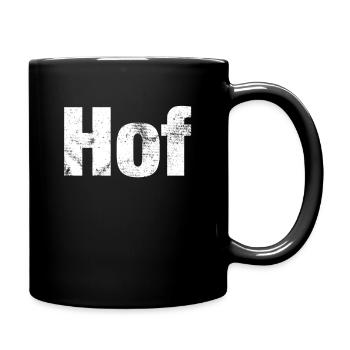 Hof - Franken Bayern Stadt - Tasse einfarbig - Schwarz - Rechts