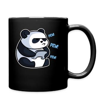 Gaming Panda - Tasse einfarbig - Schwarz - Rechts