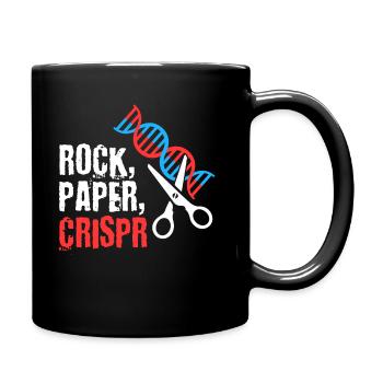 Stein Papier Crispr - Tasse einfarbig - Schwarz - Rechts