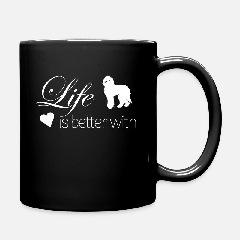 Labradoodle - Tasse einfarbig - Schwarz