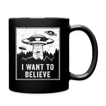 Alien UFO Area 51 Roswell lustiges Geschenk Retro - Tasse einfarbig - Schwarz - Rechts
