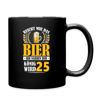 Beer 25 years old 25th Birthday Beer Stein Gift - Full Colour Mug - black - Right