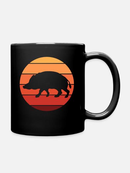 Wildschwein - Tasse einfarbig - Schwarz
