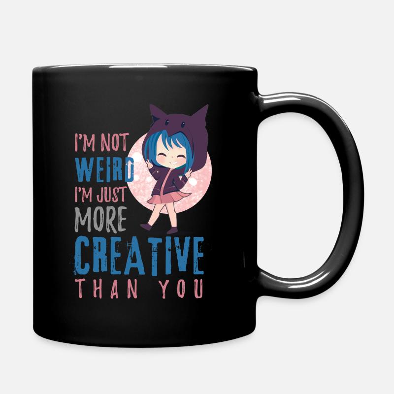 Anime Chibi Kreativ - Tasse einfarbig - Schwarz