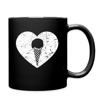 Boule de glace glace - Mug uni - noir - Droite