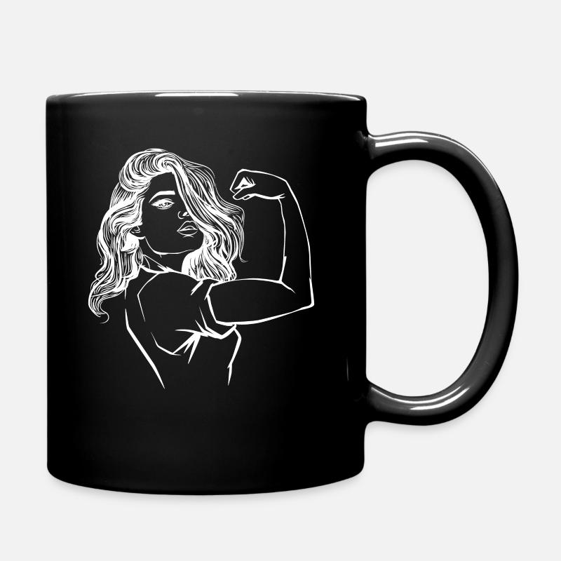 Strong woman - Full Colour Mug - black