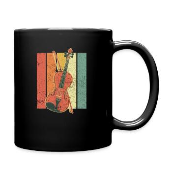 Violine - Tasse einfarbig - Schwarz - Rechts