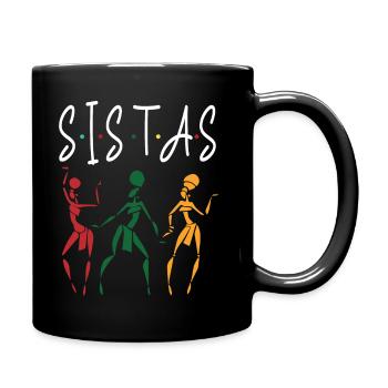 Sistas Black History - Tasse einfarbig - Schwarz - Rechts