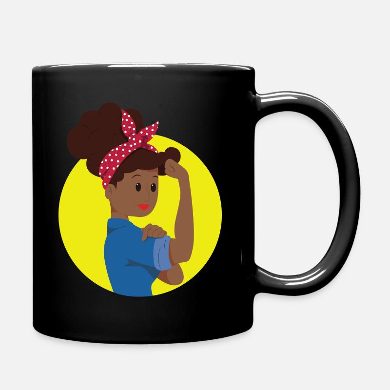 we can do it Black History - Full Colour Mug - black