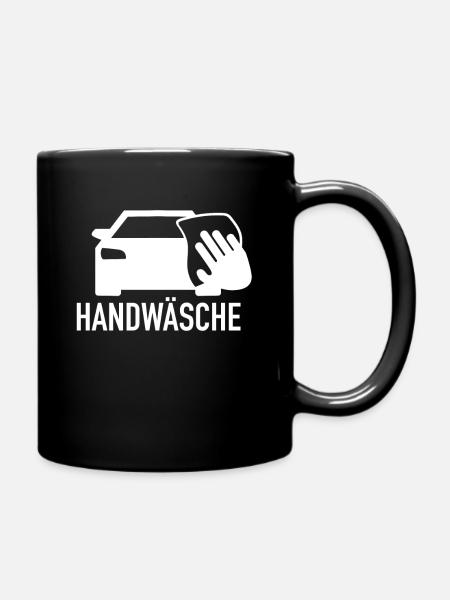 Handwäsche Autopflege - Tasse einfarbig - Schwarz