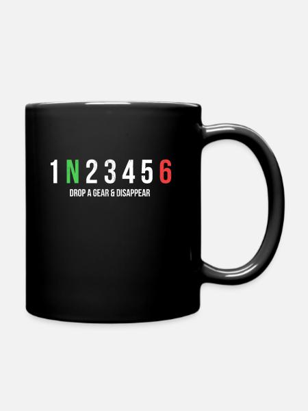 Motorcycle Gears Drop A Gear And Disappear Print - Full Colour Mug - black
