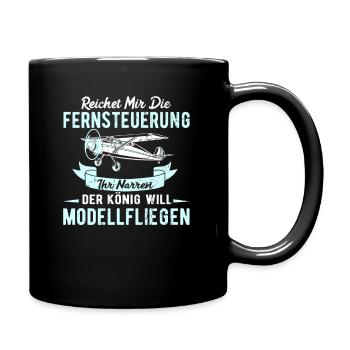 Modellflieger Reichet mir die Fernsteuerung Pilot - Tasse einfarbig - Schwarz - Rechts
