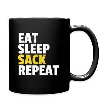 Mangez le sac de sommeil Répétez la défense des joueurs - Mug uni - noir - Droite