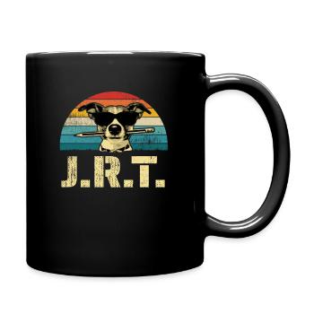 Funny Jack Russell retro style vintage gift - Full Colour Mug - black - Right