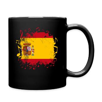 Espagne Drapeau musique - Mug uni - noir - Droite
