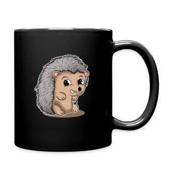 Lustig Igel Haustier Igelbesitzer Geschenk - Tasse einfarbig - Schwarz - Rechts