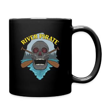 Kayak Kayak Rafting White Water Sports: River Pirate - Full Colour Mug - black - Right