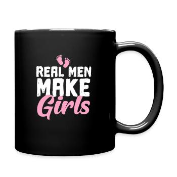 Werdender Vater einer Tochter Schwanger Geschenk - Tasse einfarbig - Schwarz - Rechts
