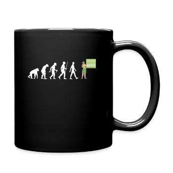 Lehrerin Evolution Lehramt Schule Lehrer Geschenk - Tasse einfarbig - Schwarz - Rechts