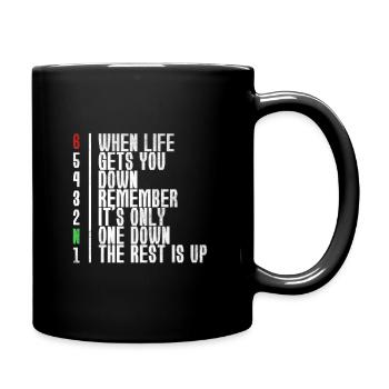 Moto vitesses de la vie - Mug uni - noir - Droite