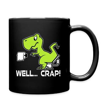 Dino Drôle de papier toilette - Mug uni - noir - Droite