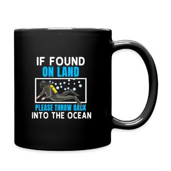 Cadeau de plongée sousmarine avec océan - Mug uni - noir - Droite