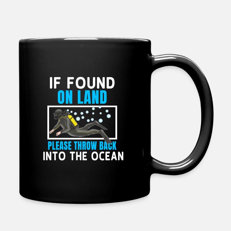 Funny Scuba Diving Ocean Scuba Diver Gift - Full Colour Mug - black
