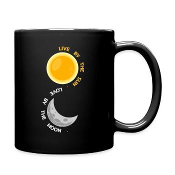 Sonne Und Mond - Tasse einfarbig - Schwarz - Rechts